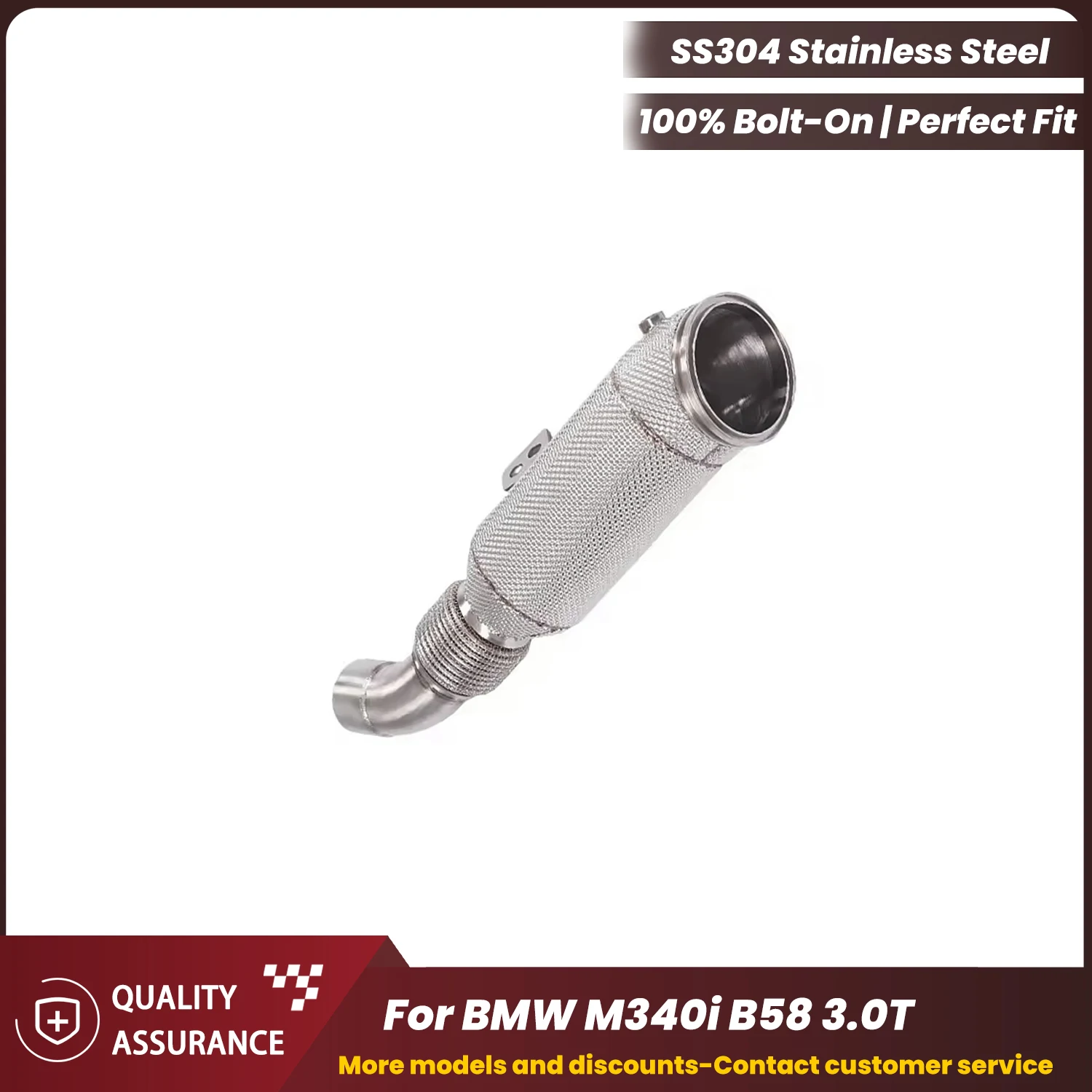 ECCF Sports Downpipe With Heat Shield For BMW M340i B58 3.0T Aggressive Exhaust Sound High Flow Performance Upgrade
ECCF Sports Downpipe With Heat Shield For BMW M340i B58 3.0T Aggressive Exhaust Sound High Flow Performance Upgrade