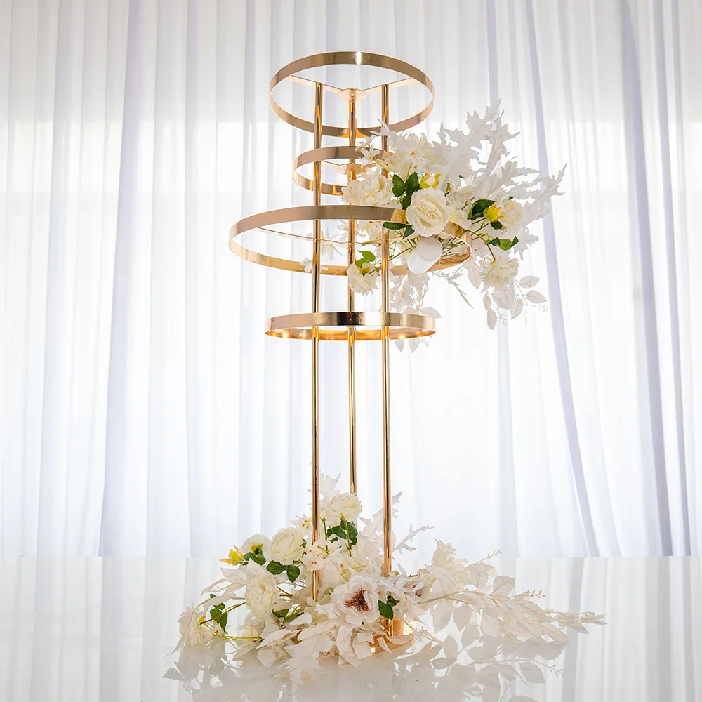 5 PCS Gold Flower Rack 46 Inches Stand Road Lead Delicate 4 Ties Wedding Centerpiece Flower Rack for Event Party Decoration
5 PCS Gold Flower Rack 46 Inches Stand Road Lead Delicate 4 Ties Wedding Centerpiece Flower Rack for Event Party Decoration