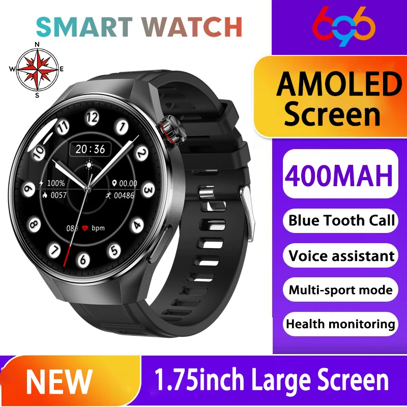 696 New AMOLED Screen Outdoor Sports Smartwatch Heart Rate 400mah Battery Compass Watches GPS Motion Trajectory Smart Watch
696 New AMOLED Screen Outdoor Sports Smartwatch Heart Rate 400mah Battery Compass Watches GPS Motion Trajectory Smart Watch