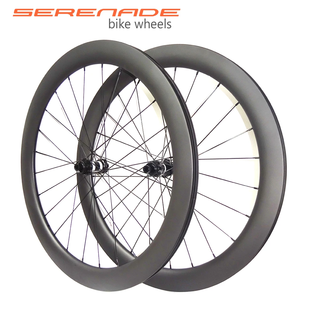 Serenade 55mm Deep Carbon 700C 25mm Wide Road Wheelset Tubeless Compatible with Center Lock DT350 Straight-Pull Hubs
Serenade 55mm Deep Carbon 700C 25mm Wide Road Wheelset Tubeless Compatible with Center Lock DT350 Straight-Pull Hubs