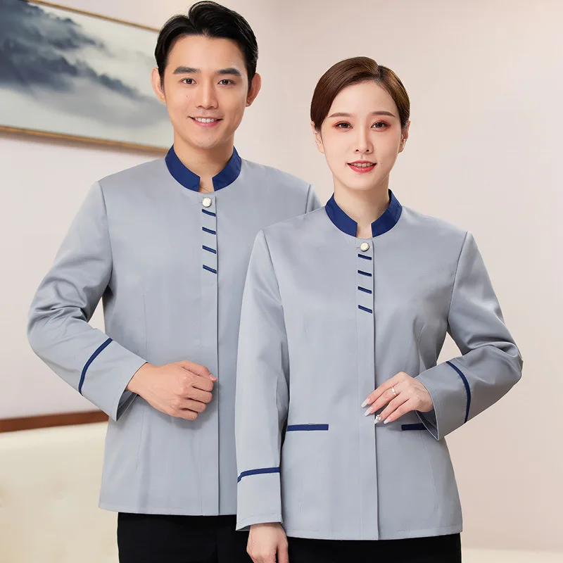 Hotel room cleaning uniforms for autumn and winter, work attire for restaurant, hotel lobby, and office building cleaning staff,
Hotel room cleaning uniforms for autumn and winter, work attire for restaurant, hotel lobby, and office building cleaning staff,