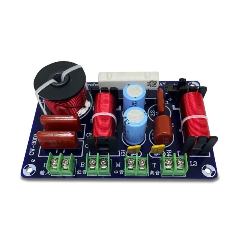 300W Speakers Filter Frequency Divider Treble Medium Bass 3 Ways HiFi Audio Speaker Crossover Adjustable DIY Home Audio Systems
300W Speakers Filter Frequency Divider Treble Medium Bass 3 Ways HiFi Audio Speaker Crossover Adjustable DIY Home Audio Systems