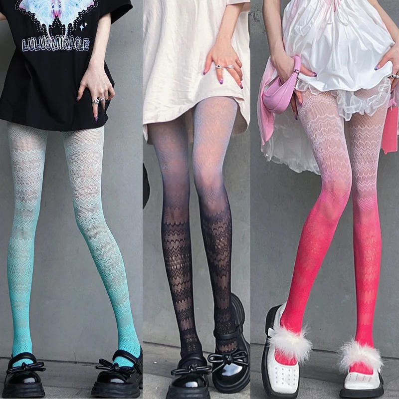 Color Gradient Fishnet Socks Ladies Sexy Black Tight Stockings Stovepipe Long Romper Fishnet Socks Personality Fishnet Socks
Color Gradient Fishnet Socks Ladies Sexy Black Tight Stockings Stovepipe Long Romper Fishnet Socks Personality Fishnet Socks