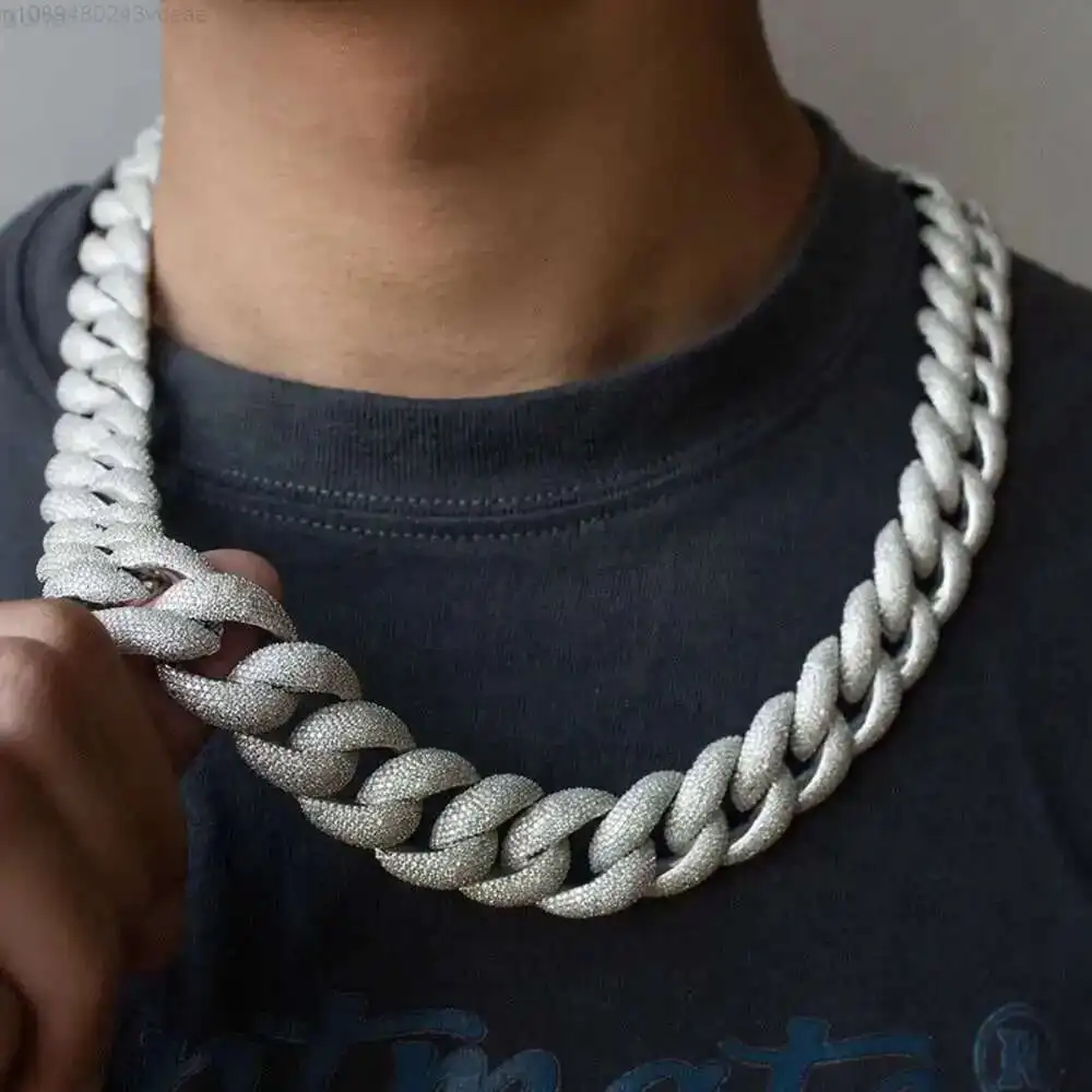 2023 Popular Crushed Iced Out 20mm Vvs Moissanite Diamond 925 Silver Miami Cuban Link Chain
2023 Popular Crushed Iced Out 20mm Vvs Moissanite Diamond 925 Silver Miami Cuban Link Chain