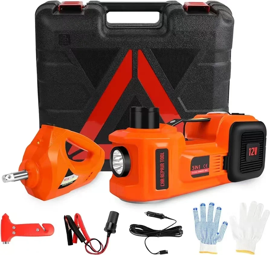4-in-1 Multifunction Electric Hydraulic Car Jack Lift Kit with Wrench for Car Maintenance Includes Plastic Storage Box
4-in-1 Multifunction Electric Hydraulic Car Jack Lift Kit with Wrench for Car Maintenance Includes Plastic Storage Box