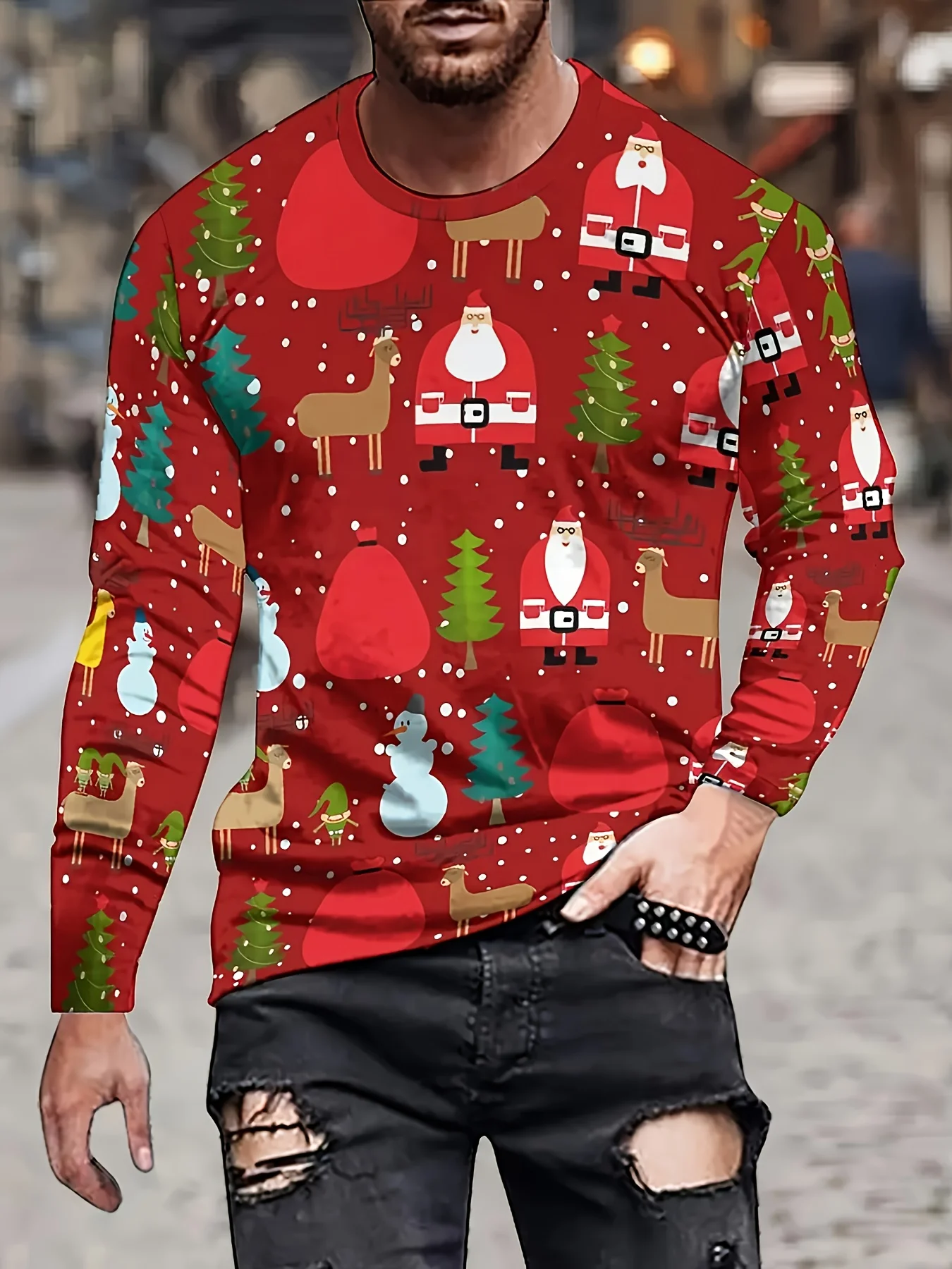 Christmas Theme Santa Claus 3D Prints Casual Men's Long Sleeved T shirt Tee Sports Pullover Crew Neck Tops Spring&Fall Clothing
Christmas Theme Santa Claus 3D Prints Casual Men's Long Sleeved T shirt Tee Sports Pullover Crew Neck Tops Spring&Fall Clothing