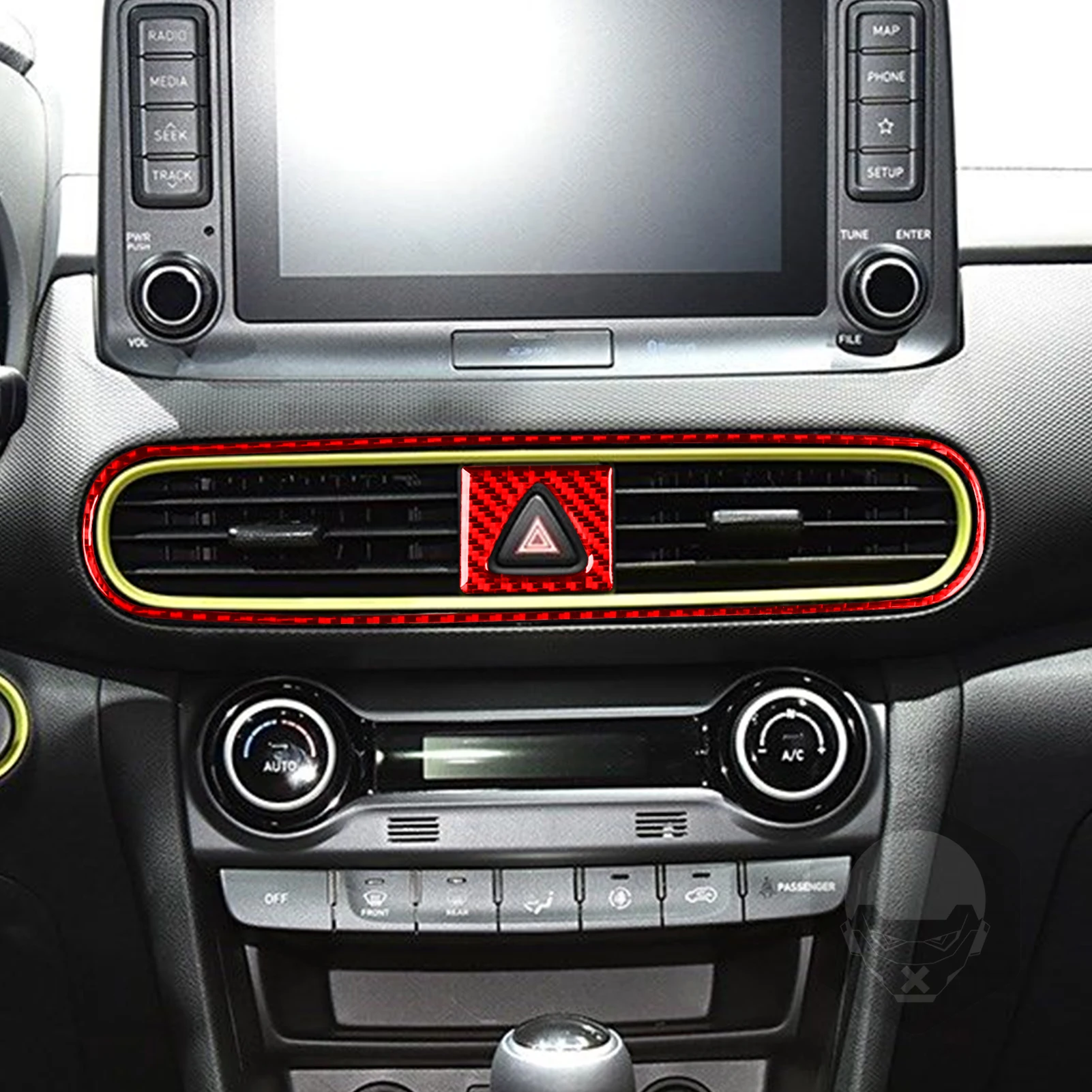 Central Control Air Outlet Panel Frame Decoration Interior Sticker Carbon Fiber Automotive Parts FOR Hyundai Kona 2018-2023
Central Control Air Outlet Panel Frame Decoration Interior Sticker Carbon Fiber Automotive Parts FOR Hyundai Kona 2018-2023