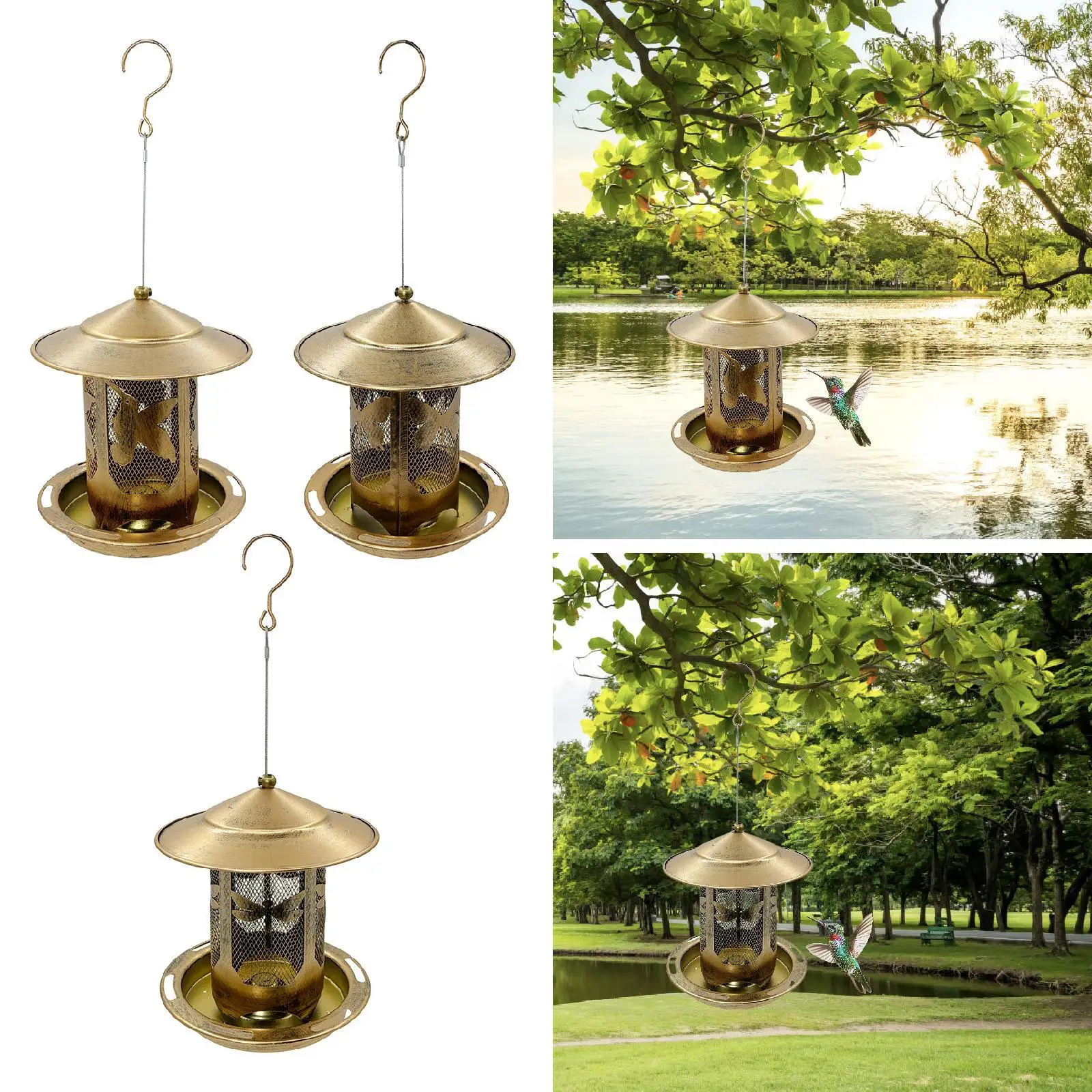 Hanging Bird Feeder Feeding Tool Versatile Iron Creative Lightweight Easy to Use Feeding for Lawn Yard Garden Backyard Outside
Hanging Bird Feeder Feeding Tool Versatile Iron Creative Lightweight Easy to Use Feeding for Lawn Yard Garden Backyard Outside