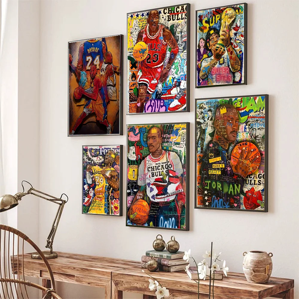 Basketball Celebrity Wall Art Poster Self-adhesive Art Poster Retro Kraft Paper Sticker DIY Room Bar Cafe Vintage Decorative
Basketball Celebrity Wall Art Poster Self-adhesive Art Poster Retro Kraft Paper Sticker DIY Room Bar Cafe Vintage Decorative