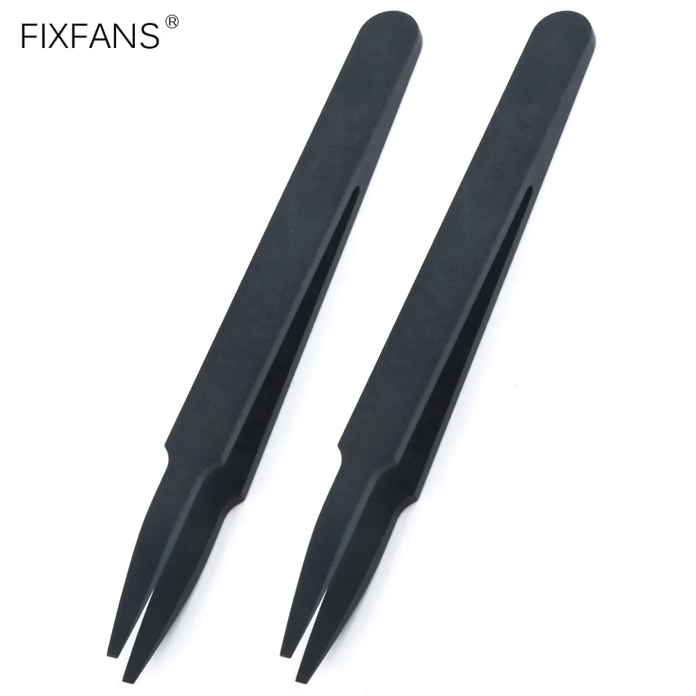 Non-Conductive Tweezers with Flat Tip Anti-static Carbon Fiber Plastic Tweezers for Electronics Components IC Chip Picking Tool
Non-Conductive Tweezers with Flat Tip Anti-static Carbon Fiber Plastic Tweezers for Electronics Components IC Chip Picking Tool