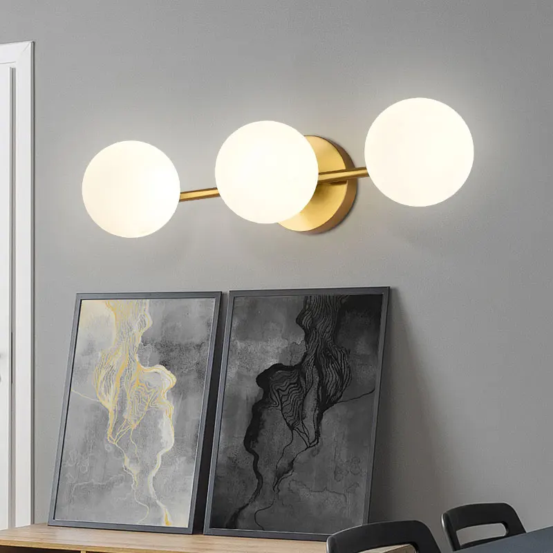 Nordic Frosted Glass Ball LED Wall Lamps for Bedroom Living Room Interior G9 Light Bulb LED Wall Lights Wall Sconce for Corridor
Nordic Frosted Glass Ball LED Wall Lamps for Bedroom Living Room Interior G9 Light Bulb LED Wall Lights Wall Sconce for Corridor