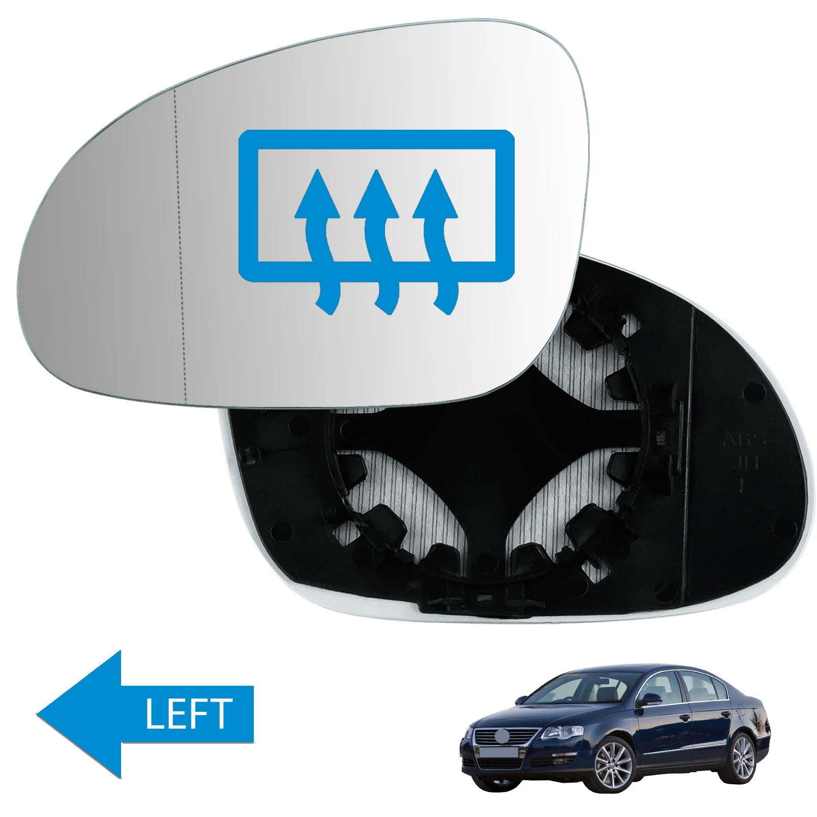 Left Hand Side Heated Rearview Wing Door Mirror Glass Convex For 05-10 VW Passat 3C B6 GOLF 5 SHARAN 7M JETTA 3
Left Hand Side Heated Rearview Wing Door Mirror Glass Convex For 05-10 VW Passat 3C B6 GOLF 5 SHARAN 7M JETTA 3