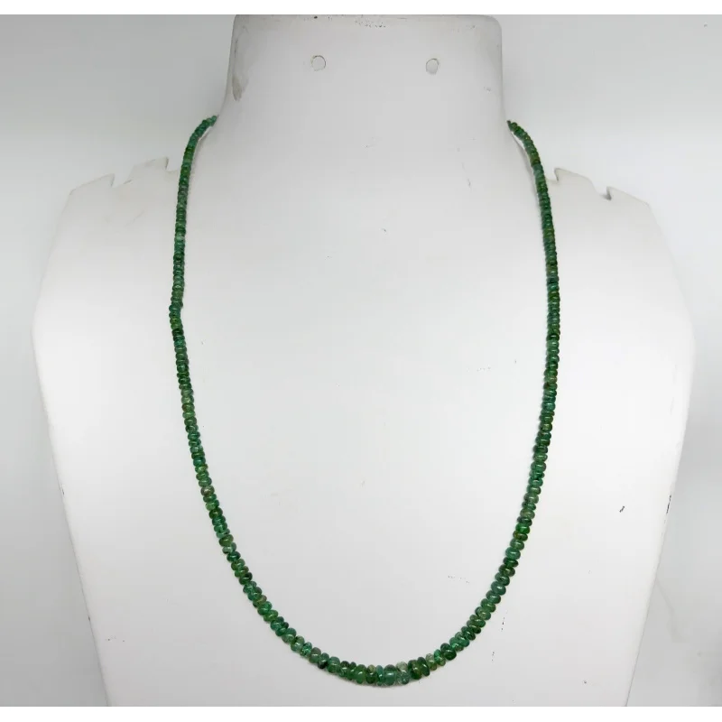 Elegant Emerald Necklace 20” Round Smooth 4–5mm Beads Sterling Silver
Elegant Emerald Necklace 20” Round Smooth 4–5mm Beads Sterling Silver