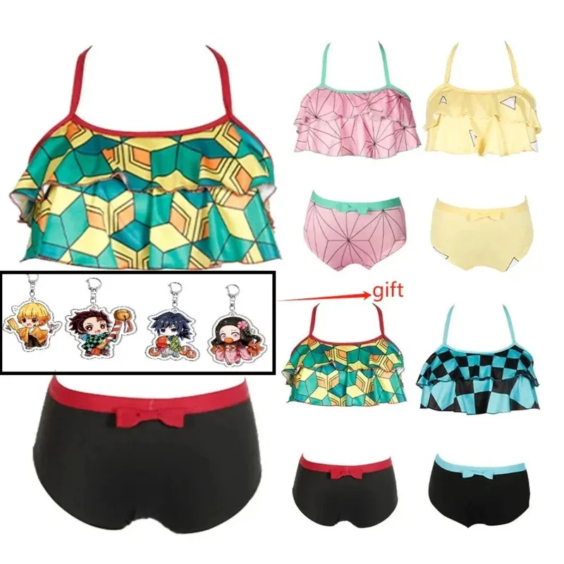 Evil Slayer Agatsuma zenitsu cosplay swimsuit kakado nezuko kanroji Mitri cosplay swimwear girls beach dress 
Evil Slayer Agatsuma zenitsu cosplay swimsuit kakado nezuko kanroji Mitri cosplay swimwear girls beach dress