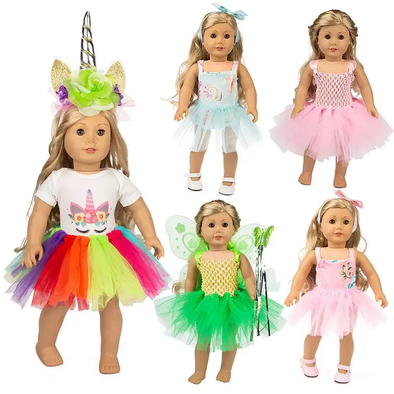 Popular 18-inch American Girl Doll Children's Toy Doll Unicorn Change Clothes Colorful Gauze Skirt Set
Popular 18-inch American Girl Doll Children's Toy Doll Unicorn Change Clothes Colorful Gauze Skirt Set