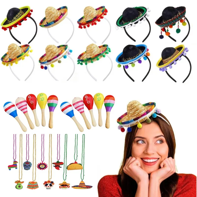 30Pcs Mexican Fiesta Party Favors Set 12 Cinco De Mayo Sombrero Hats for Birthday Festival Supplies Carnival Party Headdress
30Pcs Mexican Fiesta Party Favors Set 12 Cinco De Mayo Sombrero Hats for Birthday Festival Supplies Carnival Party Headdress