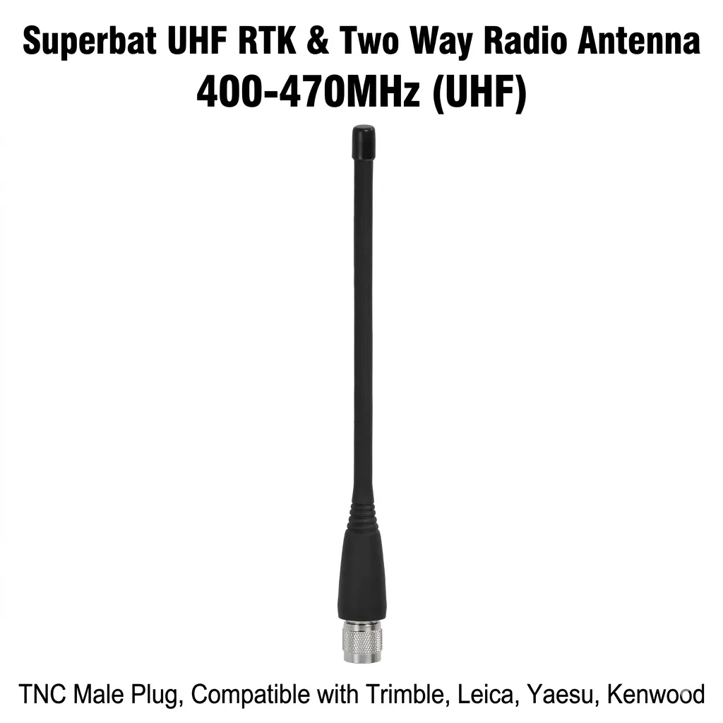 Superbat 400-470MHz RTK Radio Antenna UHF Antenna TNC Male Two Way Antenna for Trimble Leica Sokkia RTK, Radio Transceiver, Scan
Superbat 400-470MHz RTK Radio Antenna UHF Antenna TNC Male Two Way Antenna for Trimble Leica Sokkia RTK, Radio Transceiver, Scan