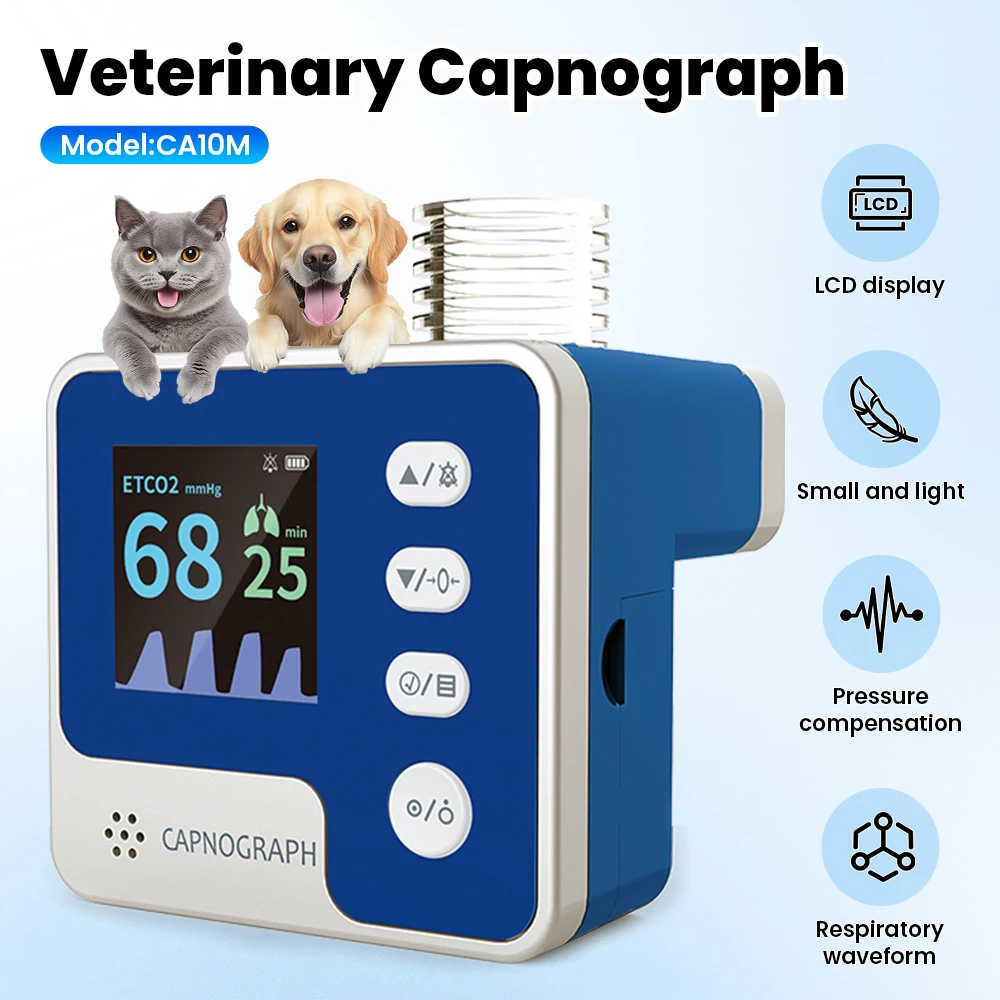 Contec CA10M ETCO2 Monitor Veterinary Capnograph Measure Sensor Audio-Visual Alarm System LCD Display
Contec CA10M ETCO2 Monitor Veterinary Capnograph Measure Sensor Audio-Visual Alarm System LCD Display