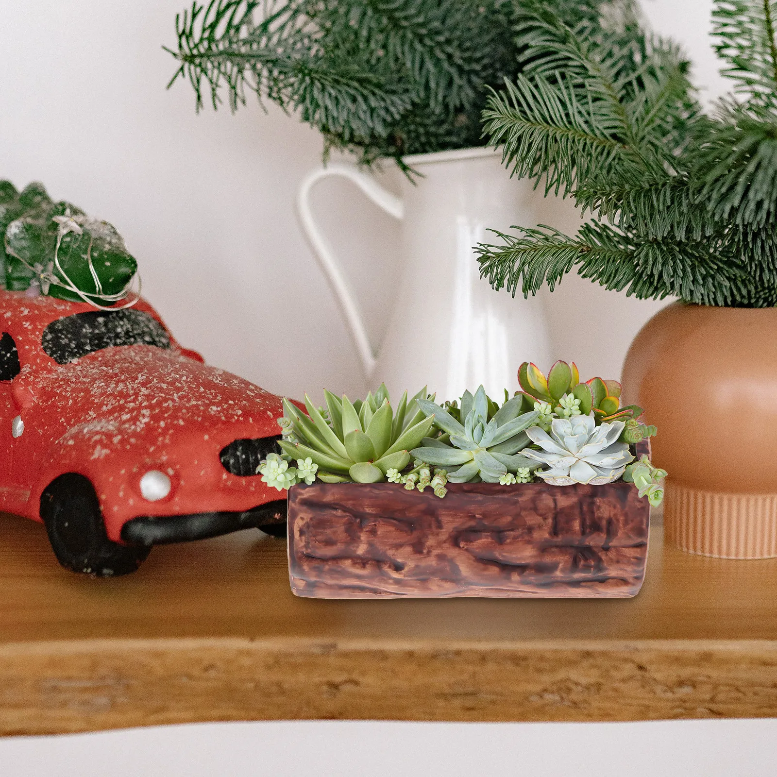 2 шт. высококачественные керамические цветочные горшки в форме пня, декоративные контейнеры для суккулентов, для украшения интерьера, для настольного размещения растений
2 шт. высококачественные керамические цветочные горшки в форме пня, декоративные контейнеры для суккулентов, для украшения интерьера, для настольного размещения растений