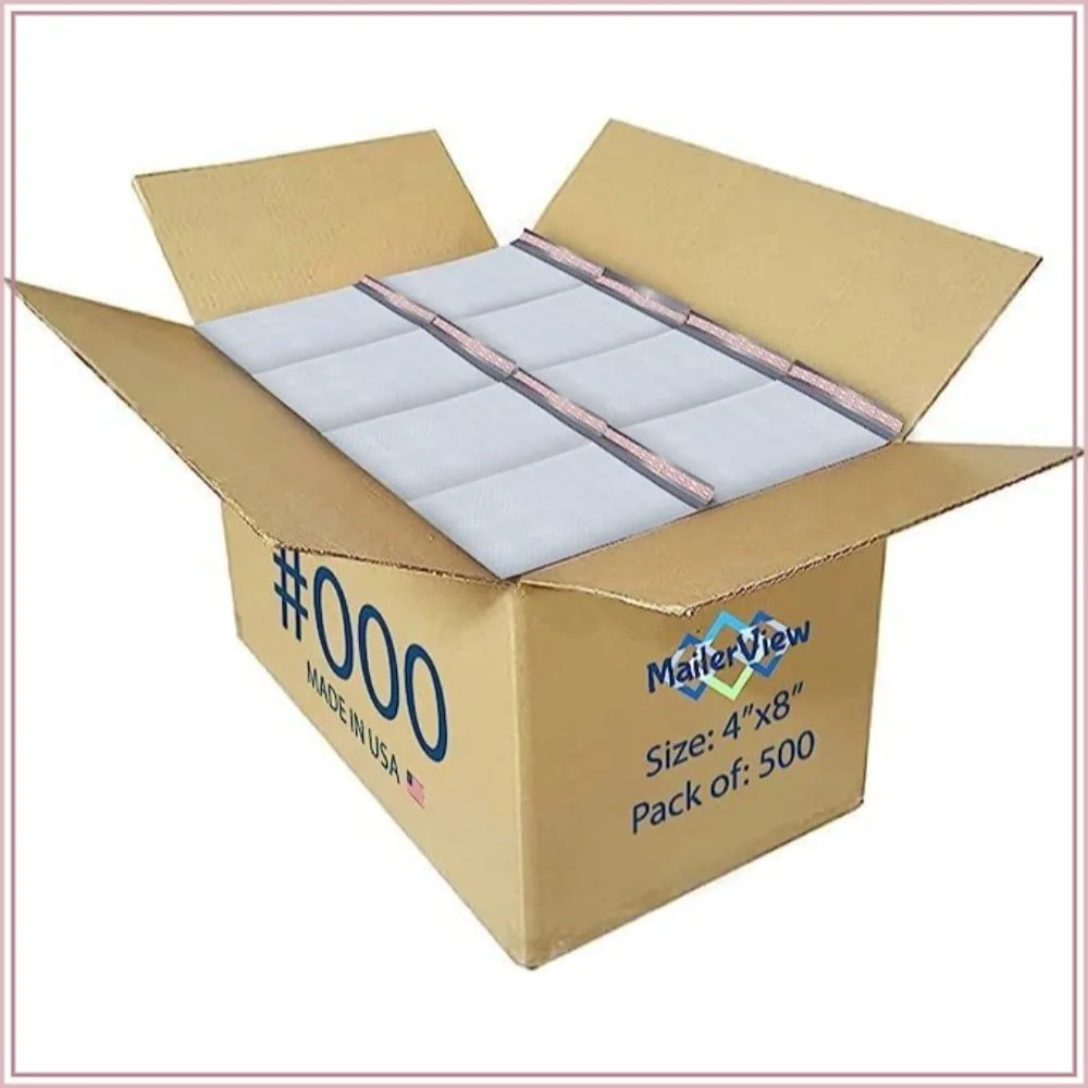 500 Pack #000 Bubble Mailers 4x8, Self Seal Padded Envelopes for Trading Cards, No Tape Needed, Water-Resistant
500 Pack #000 Bubble Mailers 4x8, Self Seal Padded Envelopes for Trading Cards, No Tape Needed, Water-Resistant