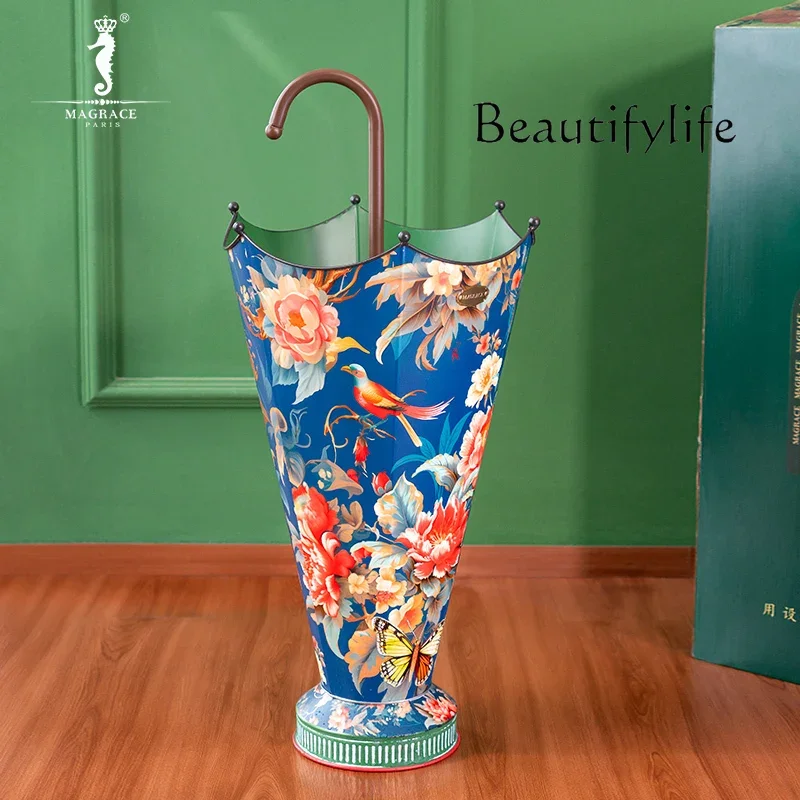 Retro creative umbrella storage bucket high value home living room storage flower rack items utensils
Retro creative umbrella storage bucket high value home living room storage flower rack items utensils