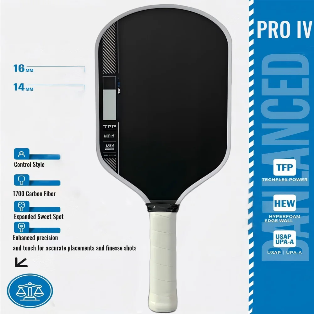 HYP-Pro IV Pickleball Paddle OEM Gen 4 TFP Foam Core T700 Carbon Fiber Pickleball Racket
HYP-Pro IV Pickleball Paddle OEM Gen 4 TFP Foam Core T700 Carbon Fiber Pickleball Racket