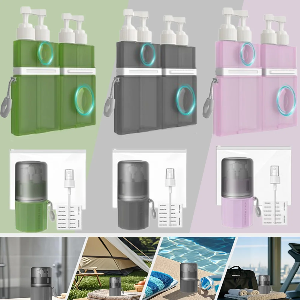 Colorful 2-in-1 Portable Dispensing Bottle with Suction Cup Wall Mount + Spare Spray Pump + Label Stickers + Storage Bag, Travel and Fitness Shampoo and Shower Gel Dispensing Empty Container, Airline Travel Portable Toiletries Empty Bottle, Gym Dispensing
Colorful 2-in-1 Portable Dispensing Bottle with Suction Cup Wall Mount + Spare Spray Pump + Label Stickers + Storage Bag, Travel and Fitness Shampoo and Shower Gel Dispensing Empty Container, Airline Travel Portable Toiletries Empty Bottle, Gym Dispensing