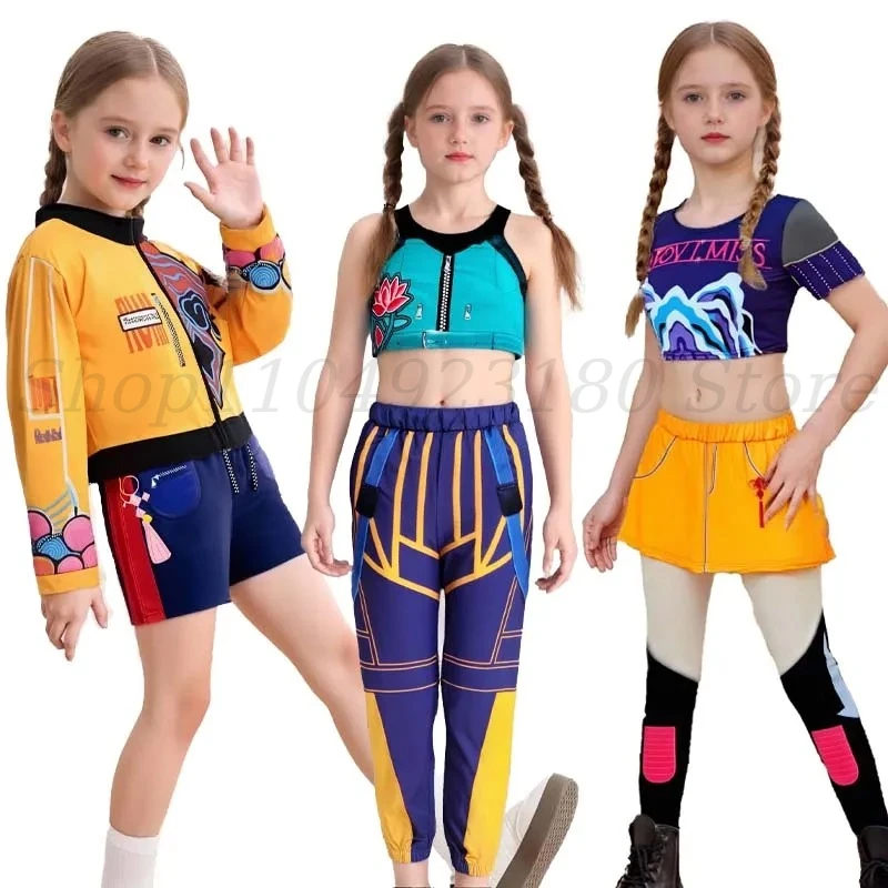 New KPop Demon Hunters Baby Cosplay Mira Rumi Zoey Dress Two-Piece Set Anime Cartoon Shoulder Bag Halloween Costume 100-160
New KPop Demon Hunters Baby Cosplay Mira Rumi Zoey Dress Two-Piece Set Anime Cartoon Shoulder Bag Halloween Costume 100-160