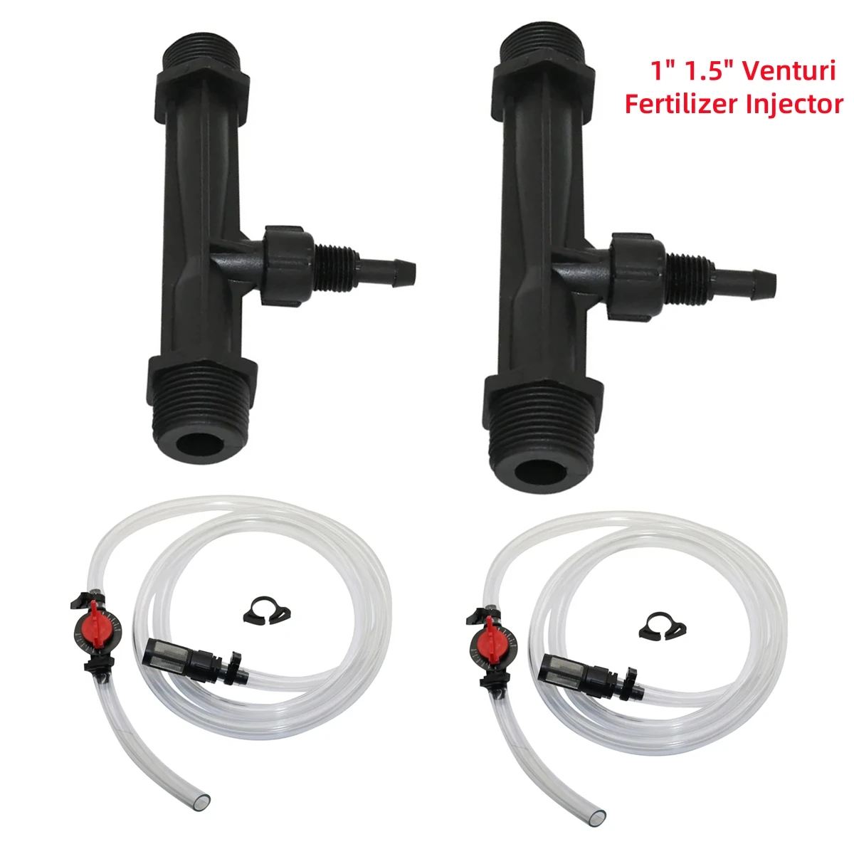 G1"1.5" Agriculture Venturi Fertilizer Injector Kit Garden Pesticide Applicator with Water Hose Flow Valve Mesh Filter Pipe Clip
G1"1.5" Agriculture Venturi Fertilizer Injector Kit Garden Pesticide Applicator with Water Hose Flow Valve Mesh Filter Pipe Clip
