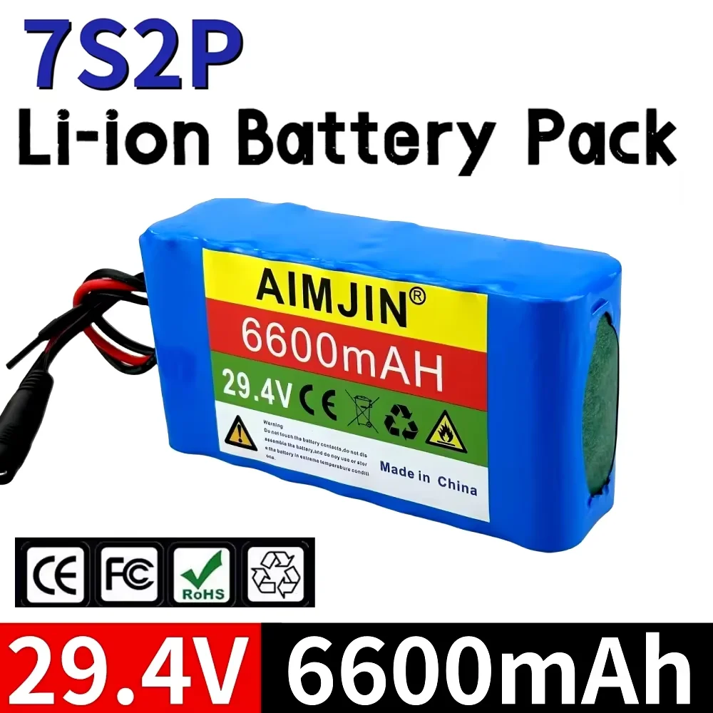 7S2P 29.4V 6600mAh High Capacity Battery Motorcycle Tricycle Drone Traffic Light Scooter 18650 Li-ion Battery
7S2P 29.4V 6600mAh High Capacity Battery Motorcycle Tricycle Drone Traffic Light Scooter 18650 Li-ion Battery