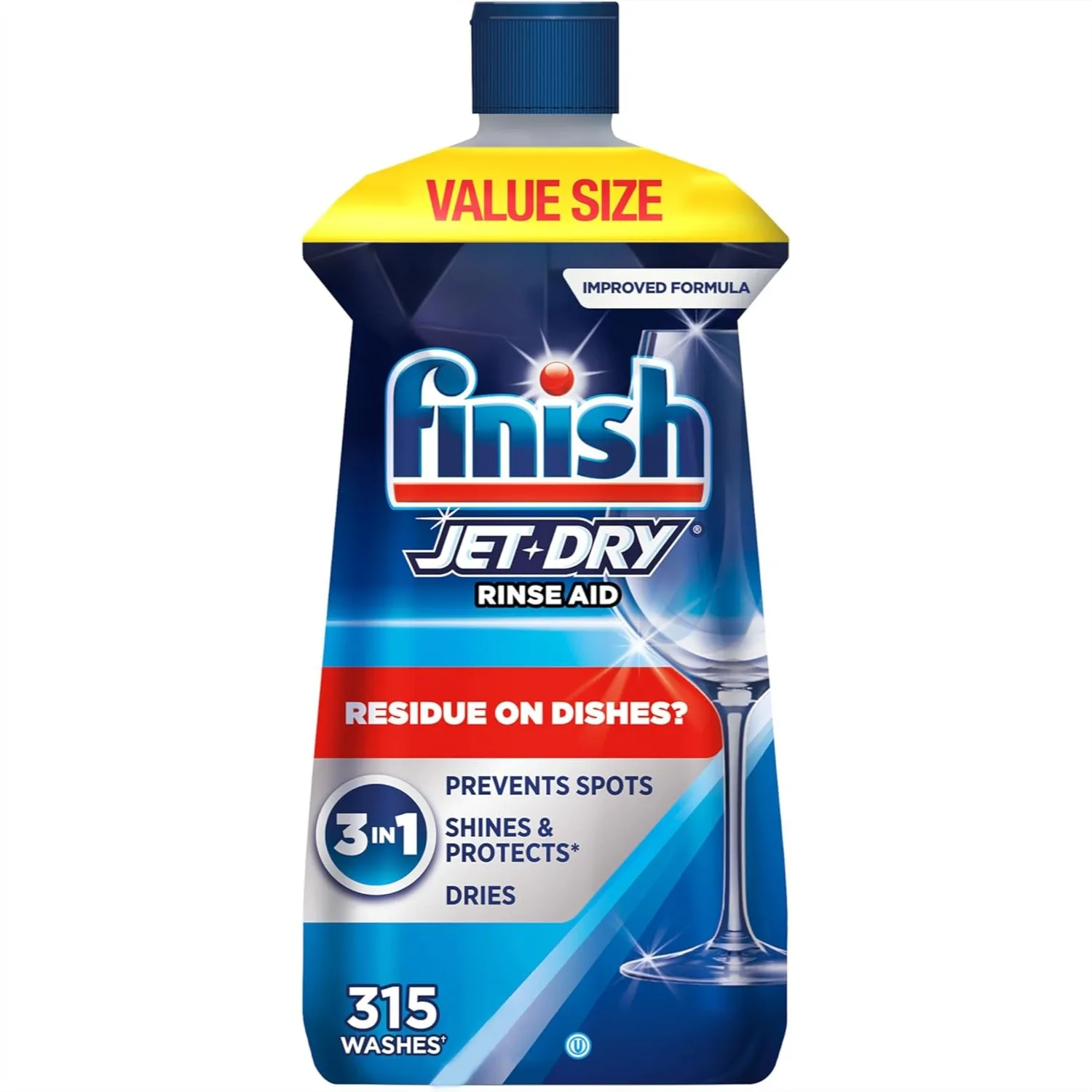Dishwasher Rinse Aid, Prevents Spots & Residue, Enhances Drying, 32 oz, 315 Washes
Dishwasher Rinse Aid, Prevents Spots & Residue, Enhances Drying, 32 oz, 315 Washes