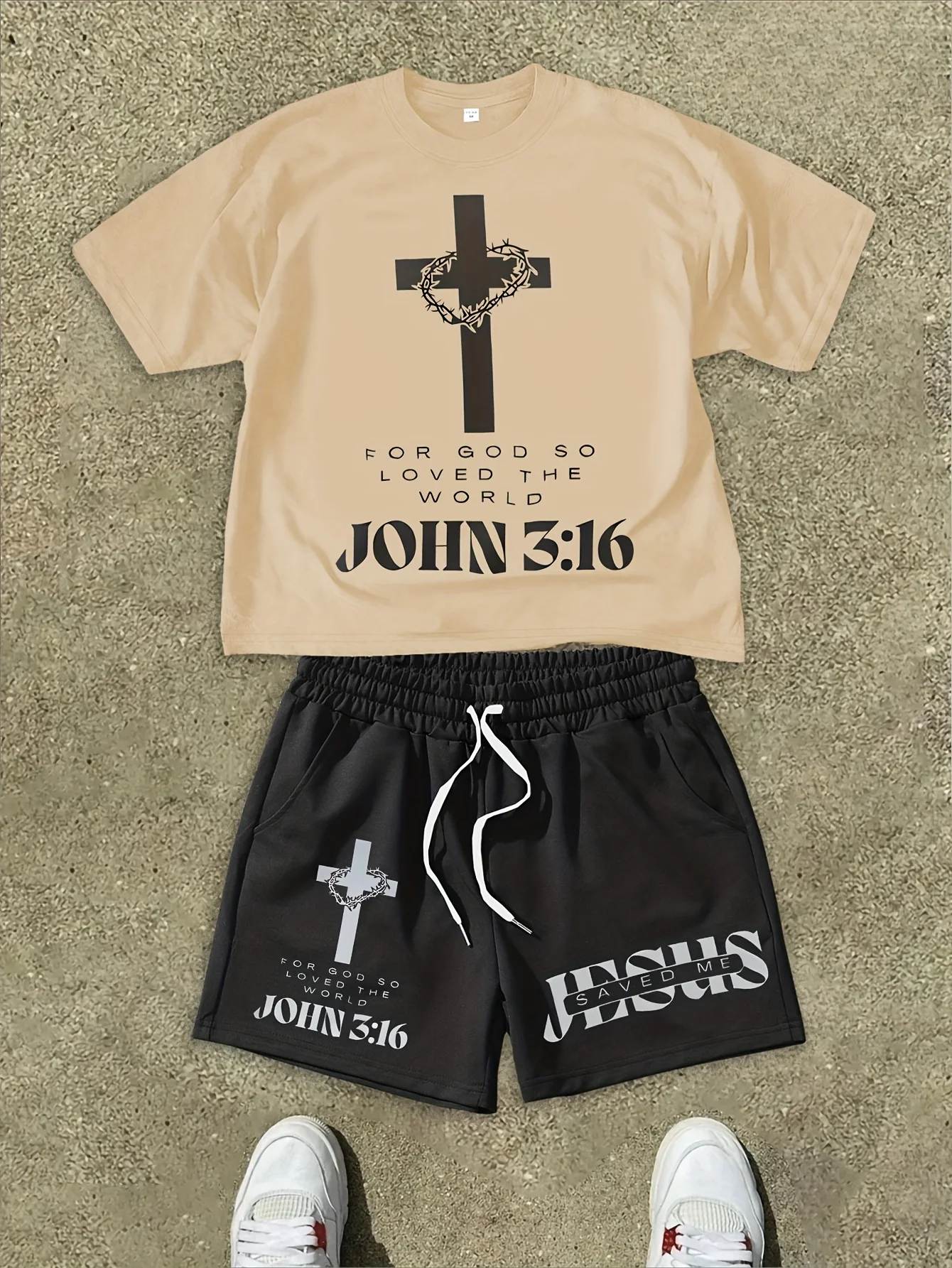 2026 Summer New Men's Short-Sleeved Set with 3D Trendy Cross-Design Printed on the Front Comfortable and Soft for Casual Street
2026 Summer New Men's Short-Sleeved Set with 3D Trendy Cross-Design Printed on the Front Comfortable and Soft for Casual Street