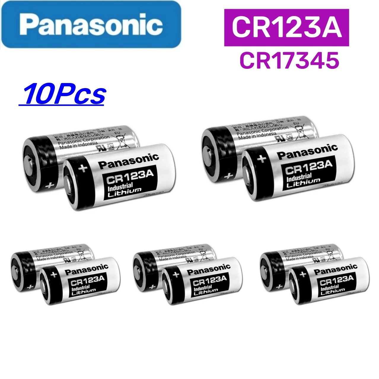 10PCS Original Panasonic 123 Lithium 3V Arlo Camera Battery CR123A CR17345 DL123A EL123A 123A
10PCS Original Panasonic 123 Lithium 3V Arlo Camera Battery CR123A CR17345 DL123A EL123A 123A