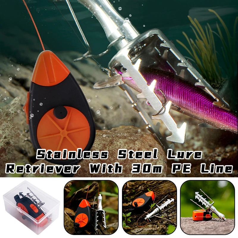 Stainless Steel Lure Retriever 30M High-Strength Pe Line 132Lb Max Full Force Adjustable Bait Gripper for Fishing Lures
Stainless Steel Lure Retriever 30M High-Strength Pe Line 132Lb Max Full Force Adjustable Bait Gripper for Fishing Lures