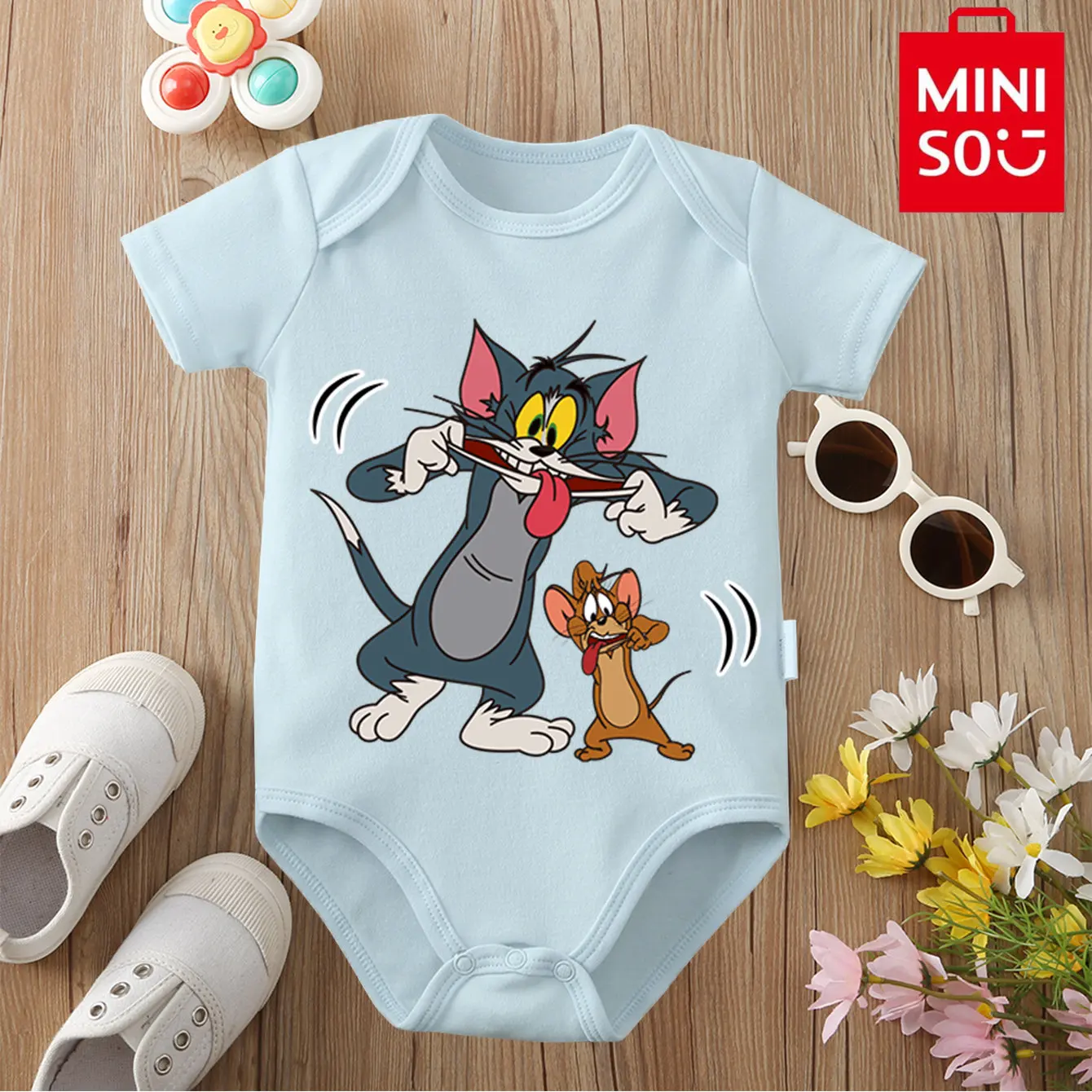 MINISO 100% Cotton Tom and Jerry Bodysuit Cute Print Baby Soft Cloths Gift for Baby Onesie Jumpsuit for 0 To 12 Months Newborn
MINISO 100% Cotton Tom and Jerry Bodysuit Cute Print Baby Soft Cloths Gift for Baby Onesie Jumpsuit for 0 To 12 Months Newborn