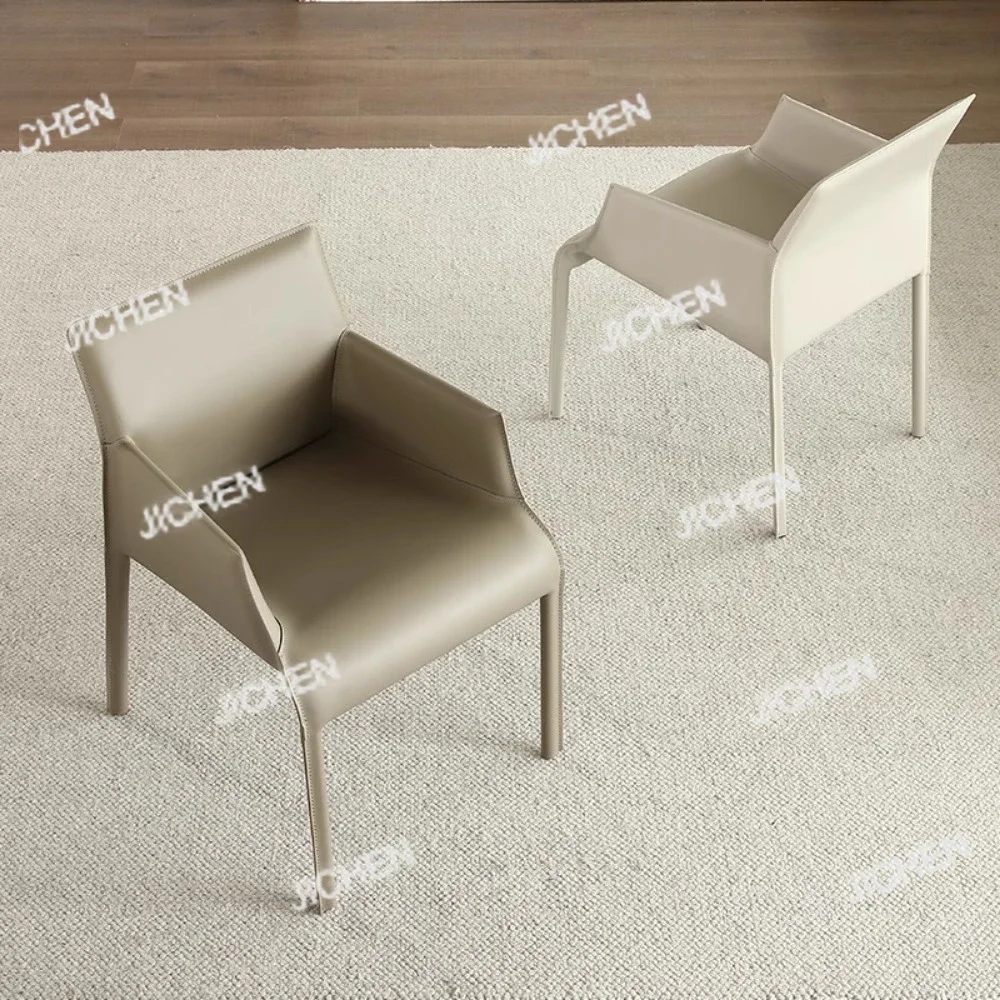 HSLuxury Minimalist Saddle Leather Dining Chair, Armrest Backrest, Desk Chair for Home and High-End Hotels
HSLuxury Minimalist Saddle Leather Dining Chair, Armrest Backrest, Desk Chair for Home and High-End Hotels