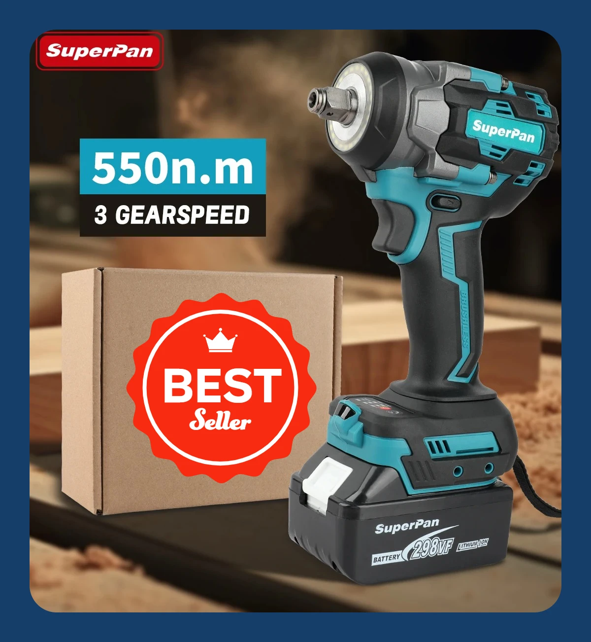 SuperPan 550 Electric Screwdriver with Ergonomic Handle - Multifunctional, Compatible with Makita Batteries, Efficient Heat Diss
SuperPan 550 Electric Screwdriver with Ergonomic Handle - Multifunctional, Compatible with Makita Batteries, Efficient Heat Diss
