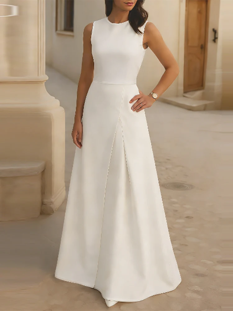 Elegant Women Solid Color Commute Outfits Temperament Simple Party Set Spring Summer New O-neck Sleeveless Tops&Half Skirts Sets
Elegant Women Solid Color Commute Outfits Temperament Simple Party Set Spring Summer New O-neck Sleeveless Tops&Half Skirts Sets