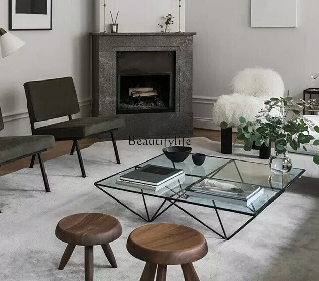 ld25 Iron Art Geometric Ultra-clear Tempered Glass Creative Square Coffee Table Sofa Table Simple Modern
ld25 Iron Art Geometric Ultra-clear Tempered Glass Creative Square Coffee Table Sofa Table Simple Modern