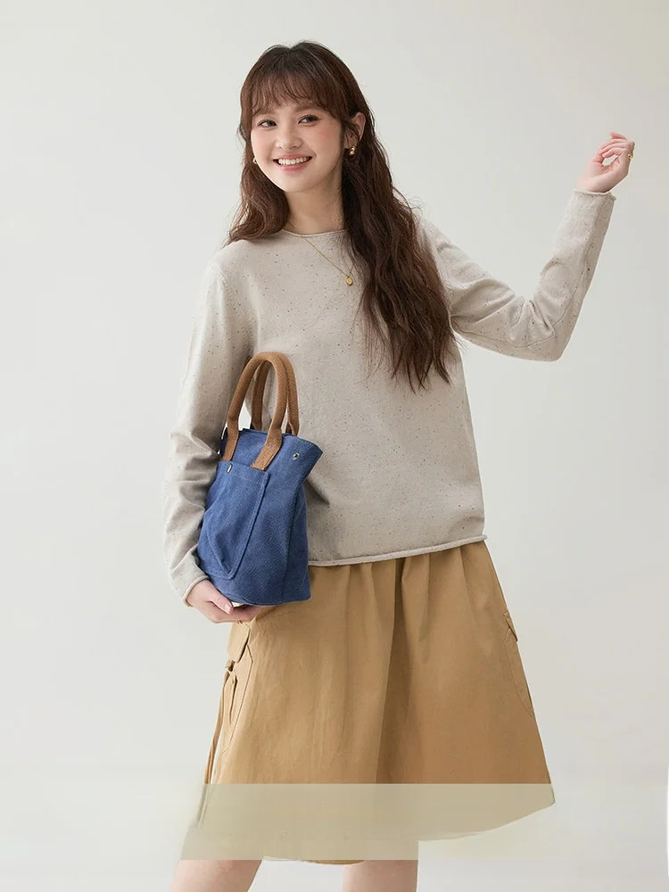 AMUU Original Knitwear Long Sve Loose Women's Top Commute Sle Spring New Dot Roll Knitted irt
AMUU Original Knitwear Long Sve Loose Women's Top Commute Sle Spring New Dot Roll Knitted irt