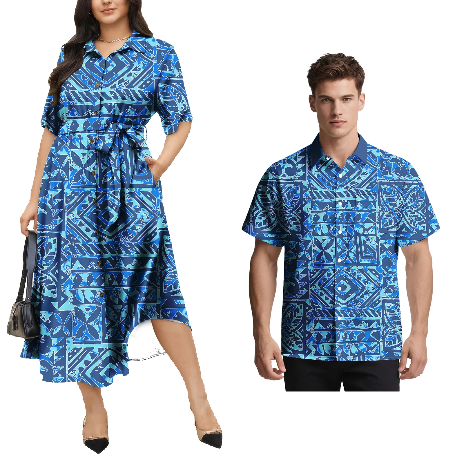Samoan Polynesian Tribal Women Sashes Casual Long Dresses Hawaiian Turn-down Collar Men Shirts Tapa Design Couple Match Outfits
Samoan Polynesian Tribal Women Sashes Casual Long Dresses Hawaiian Turn-down Collar Men Shirts Tapa Design Couple Match Outfits