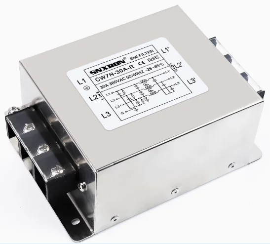 CW7N-30A-R EMI Purification Power Filter Three-phase Three-wire Anti-interference AC 380V 30A
CW7N-30A-R EMI Purification Power Filter Three-phase Three-wire Anti-interference AC 380V 30A
