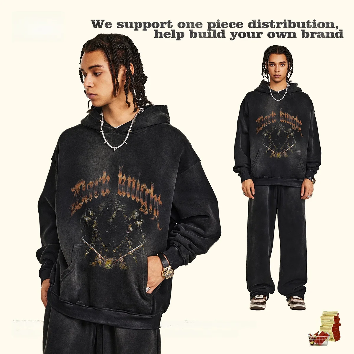 Men's Loose Fit Hoodie Sweatirt Bla Oversized Street Sle High Faion Casual Wear Comfortable Cotton Thiened Winter
Men's Loose Fit Hoodie Sweatirt Bla Oversized Street Sle High Faion Casual Wear Comfortable Cotton Thiened Winter