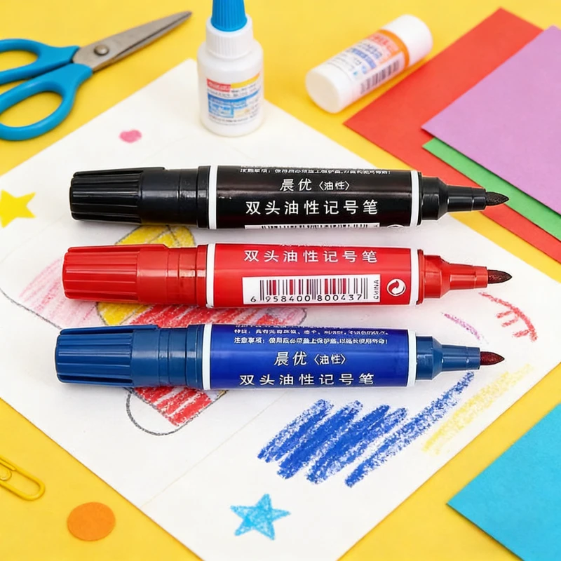 5pcs Oil Marker Pens Oil-Based Permanent Markers Dual Tip Waterproof Quick-Drying Black Red Blue Thick Markers for Office School
5pcs Oil Marker Pens Oil-Based Permanent Markers Dual Tip Waterproof Quick-Drying Black Red Blue Thick Markers for Office School