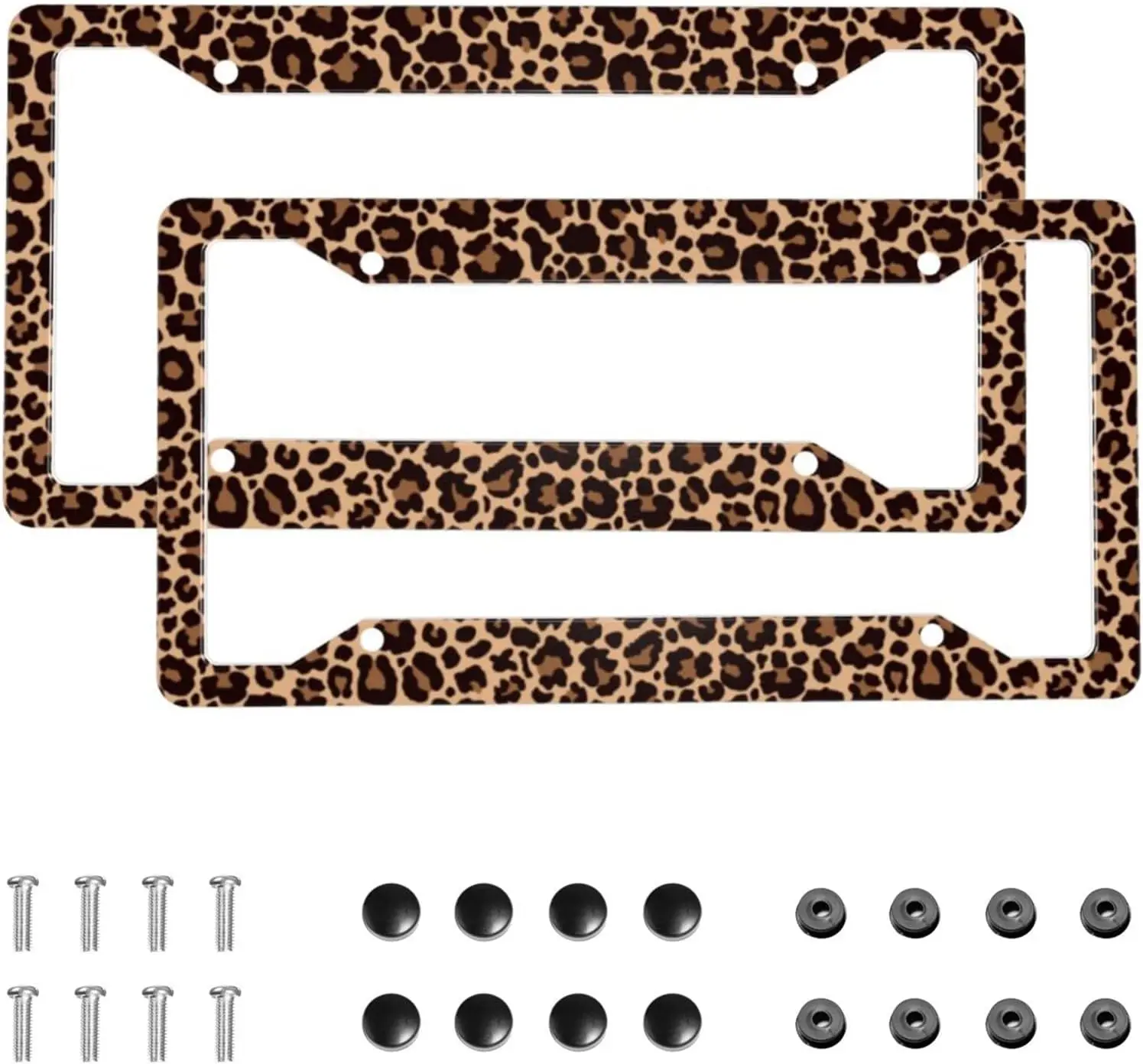Leopard Aluminum License Plate Frame 2 Pack, Cheetah Print Car Accessories Standard Size 12.3x6.3 in, Durable Rustproof with
Leopard Aluminum License Plate Frame 2 Pack, Cheetah Print Car Accessories Standard Size 12.3x6.3 in, Durable Rustproof with