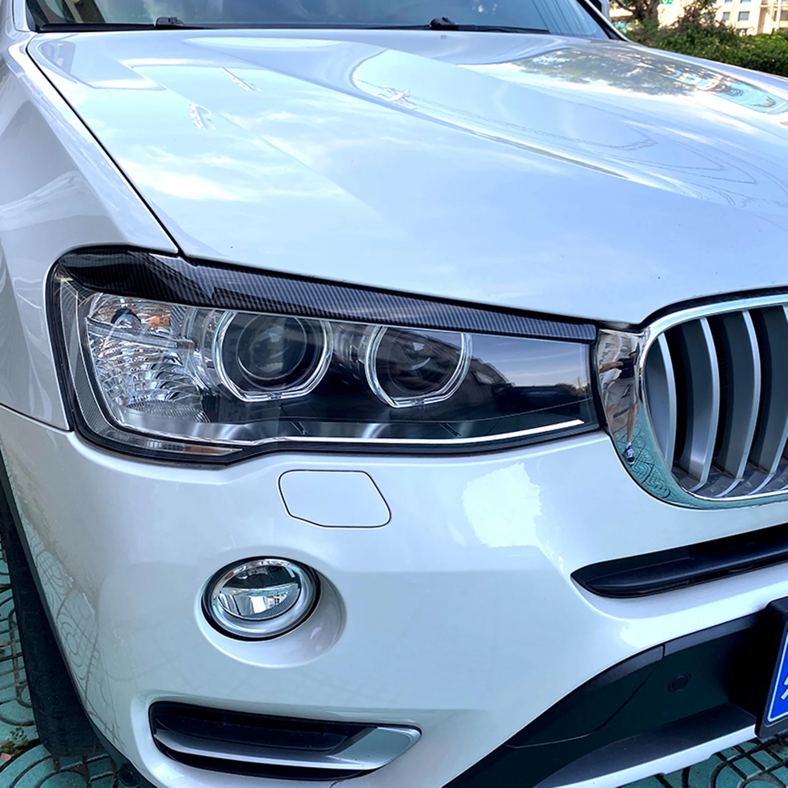Car Headlight Eyebrow Eyelid Decoration Trim For BMW X3 F25 X4 F26 2014-2017 Glossy Black/Carbon Fiber Look Head Lamp Cover
Car Headlight Eyebrow Eyelid Decoration Trim For BMW X3 F25 X4 F26 2014-2017 Glossy Black/Carbon Fiber Look Head Lamp Cover