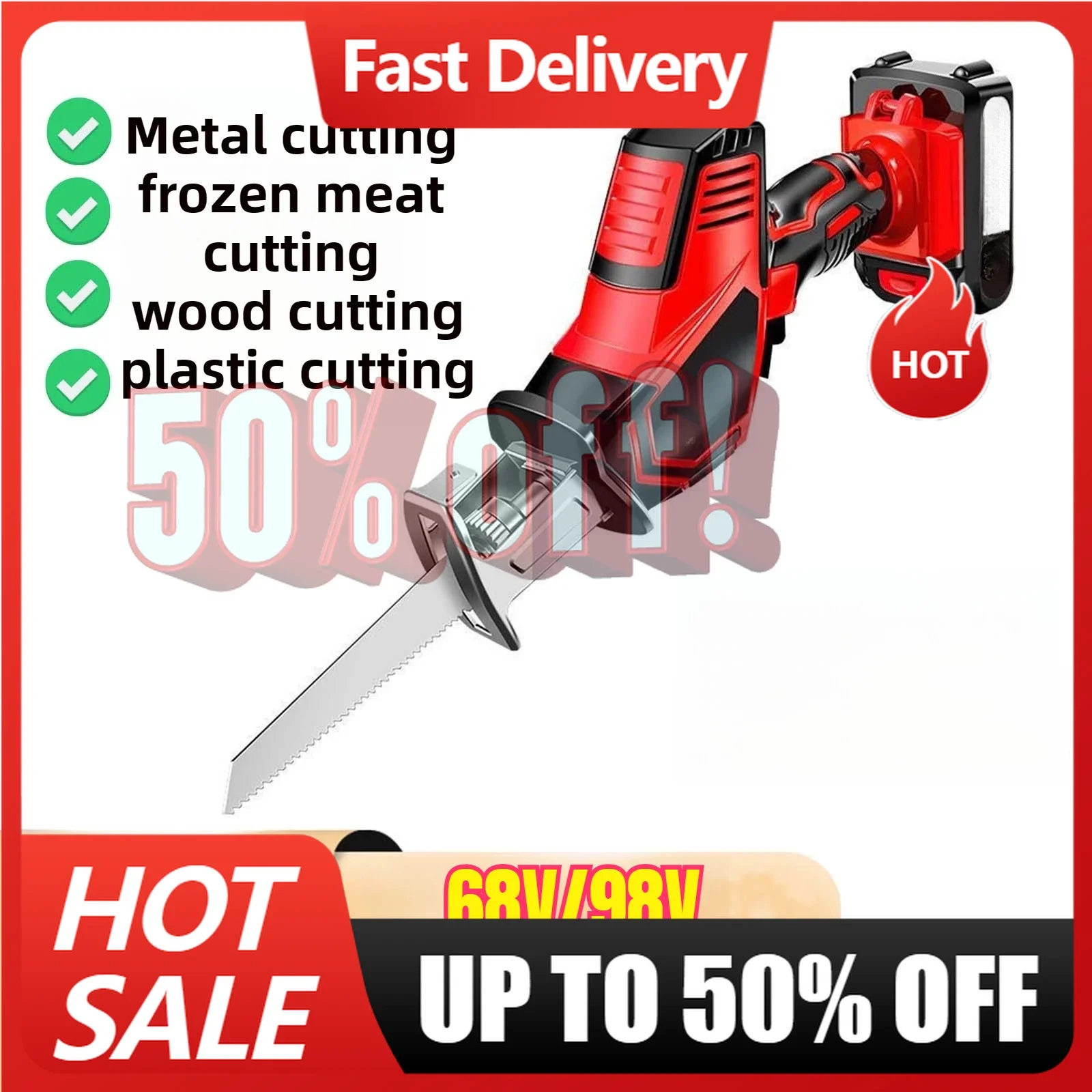【Fast Delivery】Cordless Electric Reciprocating Saw Wood Metal Cutting Saber Saw Portable Chainsaw Power Tools For 18V Battery Pi
【Fast Delivery】Cordless Electric Reciprocating Saw Wood Metal Cutting Saber Saw Portable Chainsaw Power Tools For 18V Battery Pi