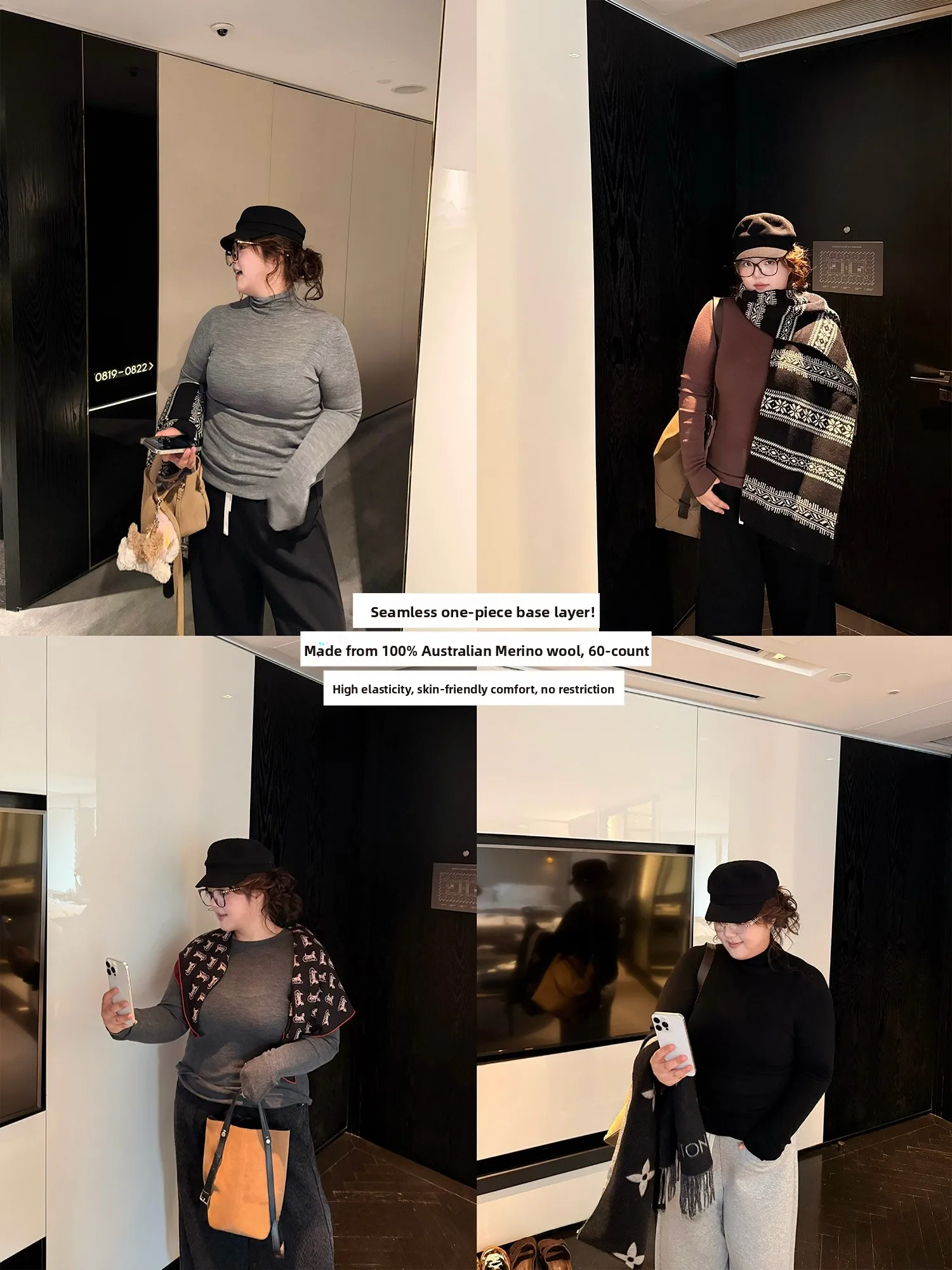 Sl One-Piece Knitted Wool Base irt PONGKIKI00 Australian Merino Wool Inner Wear for Women Cloud Cotton Wool Series
Sl One-Piece Knitted Wool Base irt PONGKIKI00 Australian Merino Wool Inner Wear for Women Cloud Cotton Wool Series