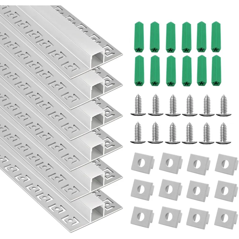 6 Pack LED Channel Plaster-in Trimless Recessed Drywall Aluminum Channel, LED Profile for Wall and Ceiling . (3.3FT, 6, Pack)
6 Pack LED Channel Plaster-in Trimless Recessed Drywall Aluminum Channel, LED Profile for Wall and Ceiling . (3.3FT, 6, Pack)