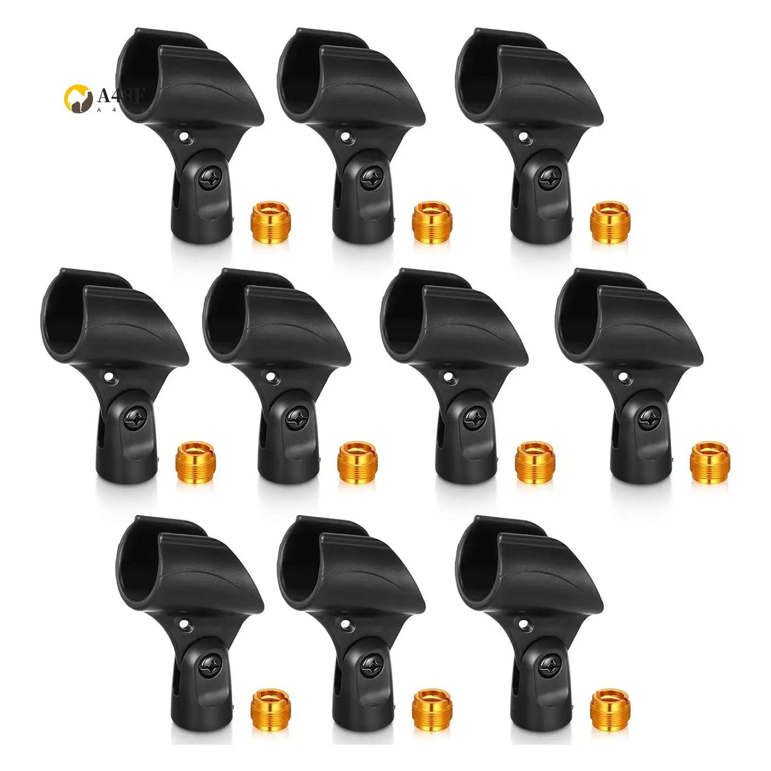 A48F-10 Pcs Microphone Clip Holder With 10 Pcs Nut Adapter, Adapter For Performance, Demonstration, Podcasting, Recording
A48F-10 Pcs Microphone Clip Holder With 10 Pcs Nut Adapter, Adapter For Performance, Demonstration, Podcasting, Recording